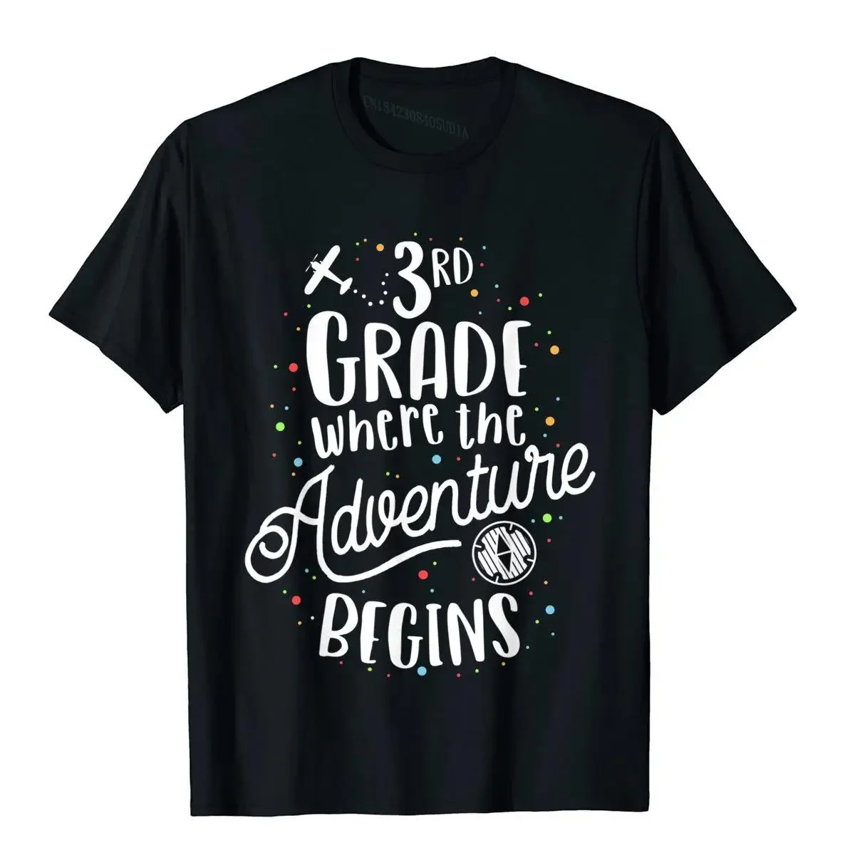 3rd Grade Where The Adventure Begins Third Kids Teacher T-Shirt Simple Style Mens T Shirt Plain Cotton Tops T Shirt Crazy