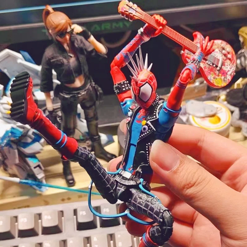 In Stock New Genuine Bandai Shf American Series Spider Punk Spider-Man: Across The Universe Movable Doll Model Gift Collection