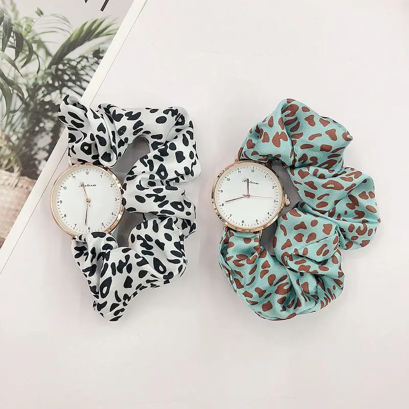 Креативные цифровые часы с лентой для женщин, элегантные студенческие часы без застежки, цветной тканевый ремешок, кварцевые часы