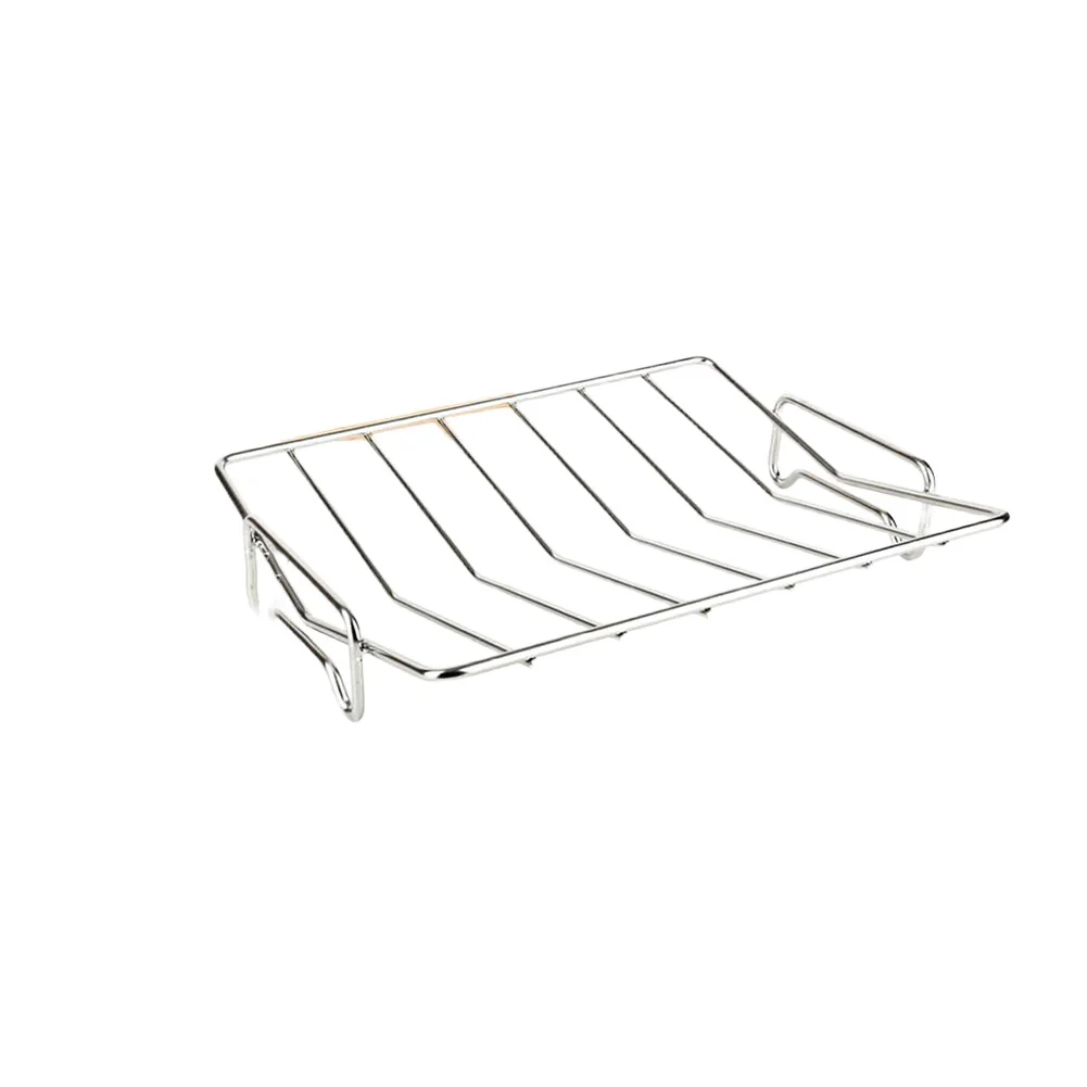 Oven Roasting Rack V Design 304 Stainless Steel 33x25.4cm for Grilling Meat with Minimal Cleaning Effort Required