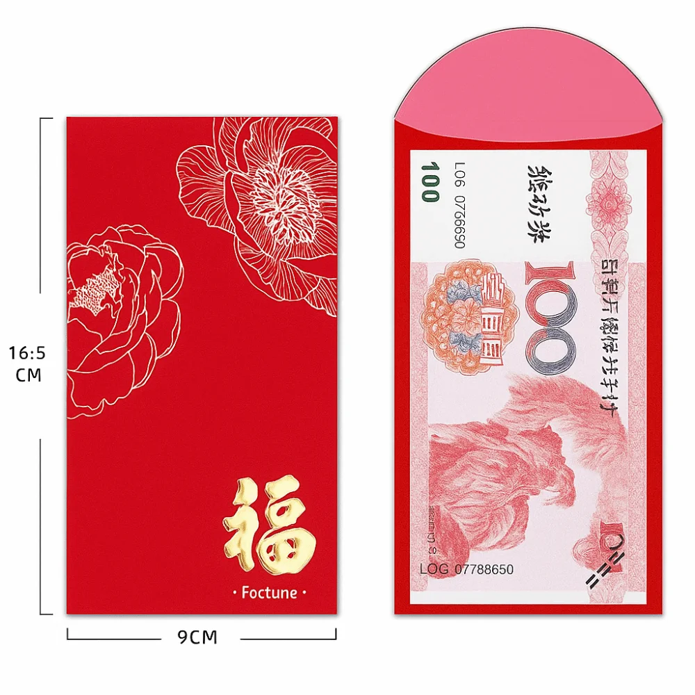 10PCS/Set Celebration Lucky Red Envelopes Blessing Creative New Year Red Packets Personalized Money Bag Spring Festival