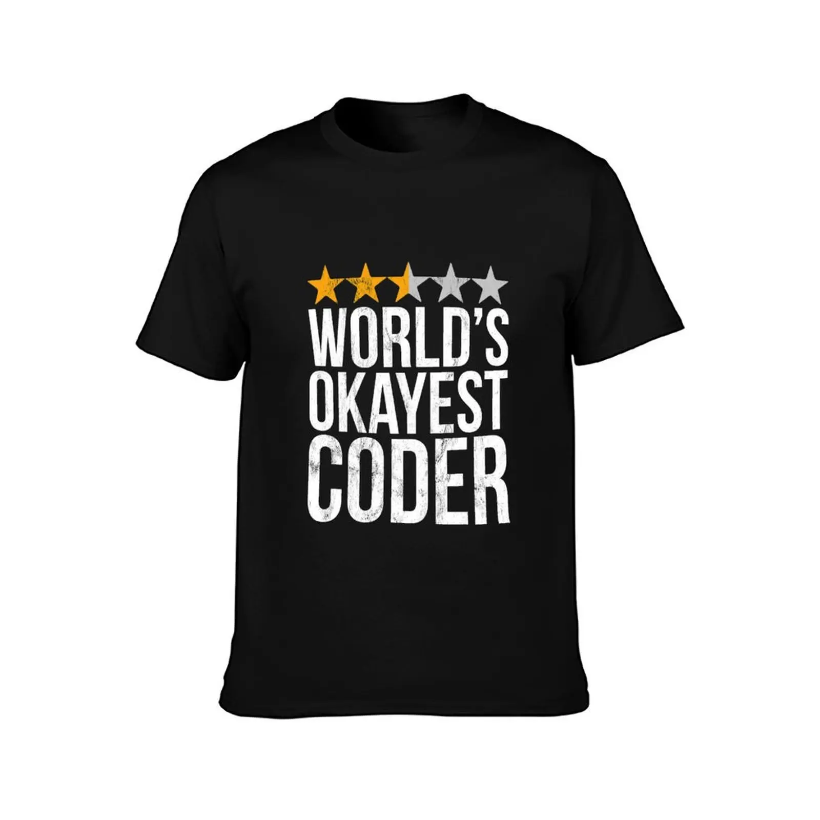 Funny Coding Worlds Okayest Coder T-Shirt Summer Casual Cotton Tee Oversized Streetwear Tops Vintage Graphic Print