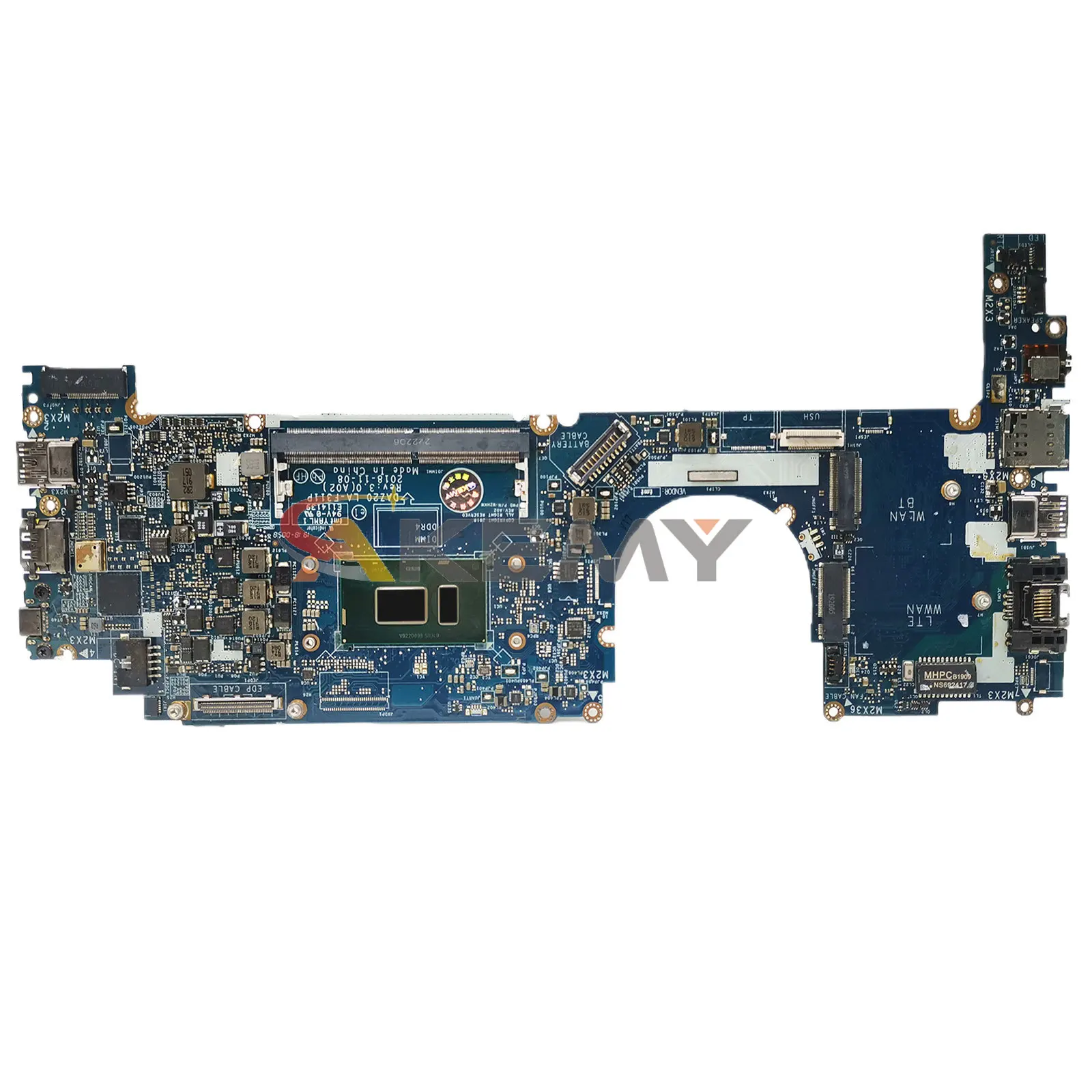 LA-F311P Laptop Moederbord Voor Dell Latitude 7290 7390 0858KT 0J8CVM 02D68W 0RMD5P Notebook Moederbord i5 i7 8e Gen CPU