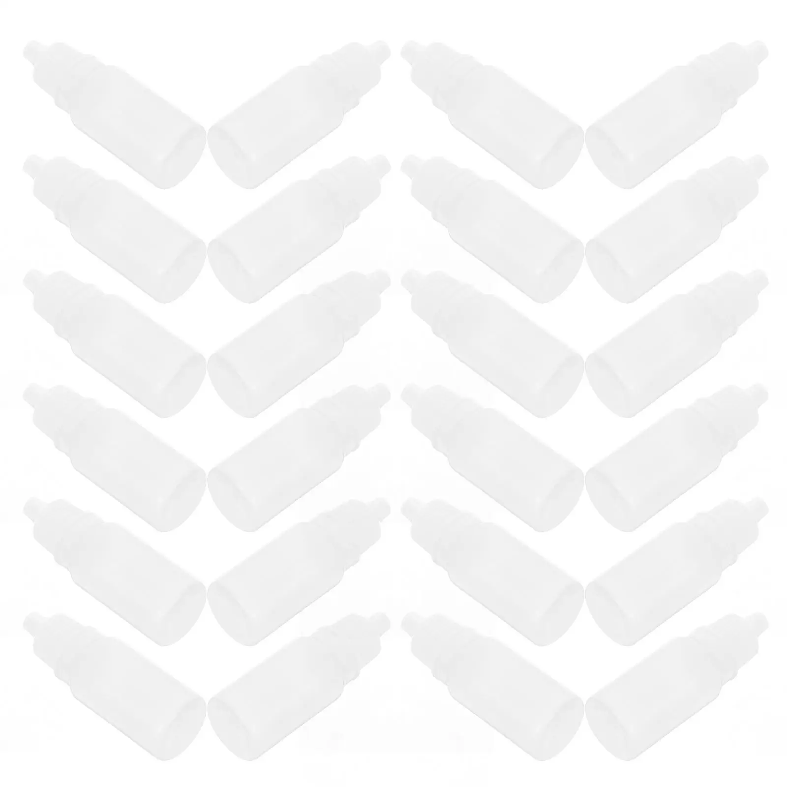

50pcs Eye Drop Bottles Squeezable Dropper Liquid Storage Childproof Lab Bottle Snap-in Nozzle Screw-on Lid Solvents Oils