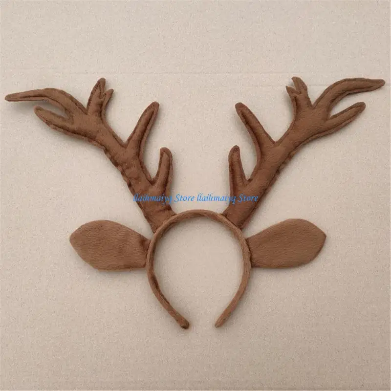 

573B Oversize Reindeer Antler Hair Hoop Adult Live Broadcast Christmas Party Headwear