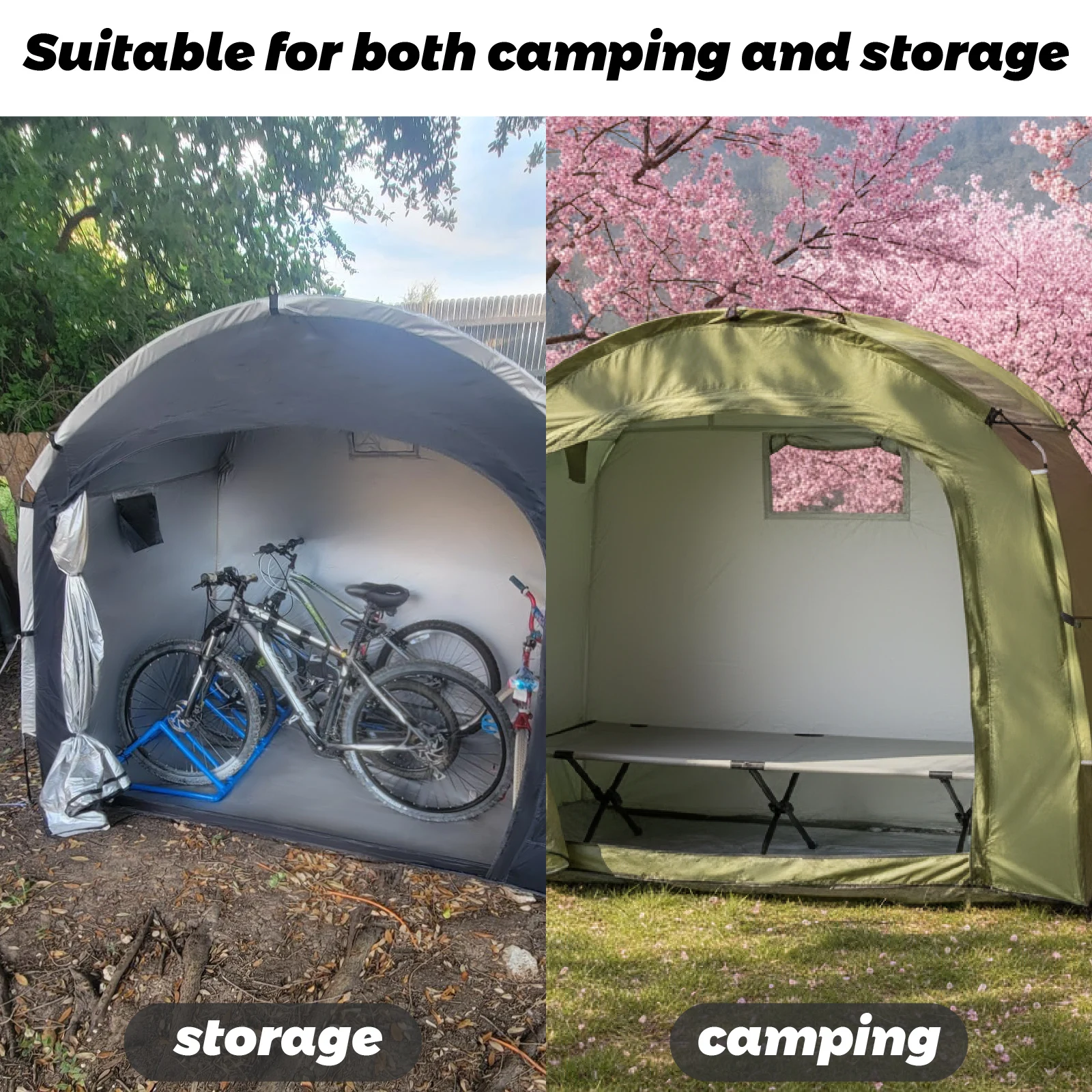 Portable Outdoor Private Travel Tent Bicycle Rain Shelter Thickened Oxford Cloth Suitable for Outdoor Hiking and Cycling view 3