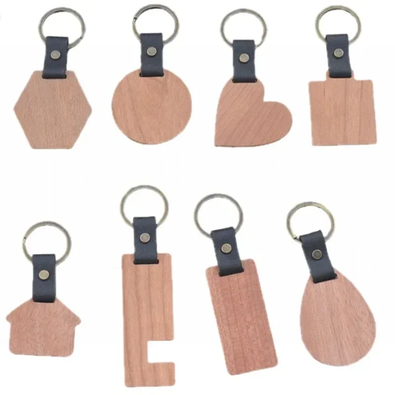 

Customized Roosewood Wooden Keychain Blank Laser Engrave Cherry Wood Car Key Chains Vintage Retro Personalized Logo Keyring Gift