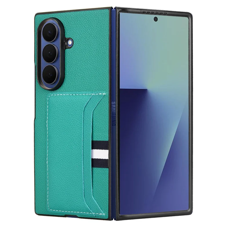 For Samusng Galaxy Z Fold 7 5G Case Insert Card Soft Leather Scratch-resistant Phone Case For Galaxy Z Fold 7 5G Fold Cover