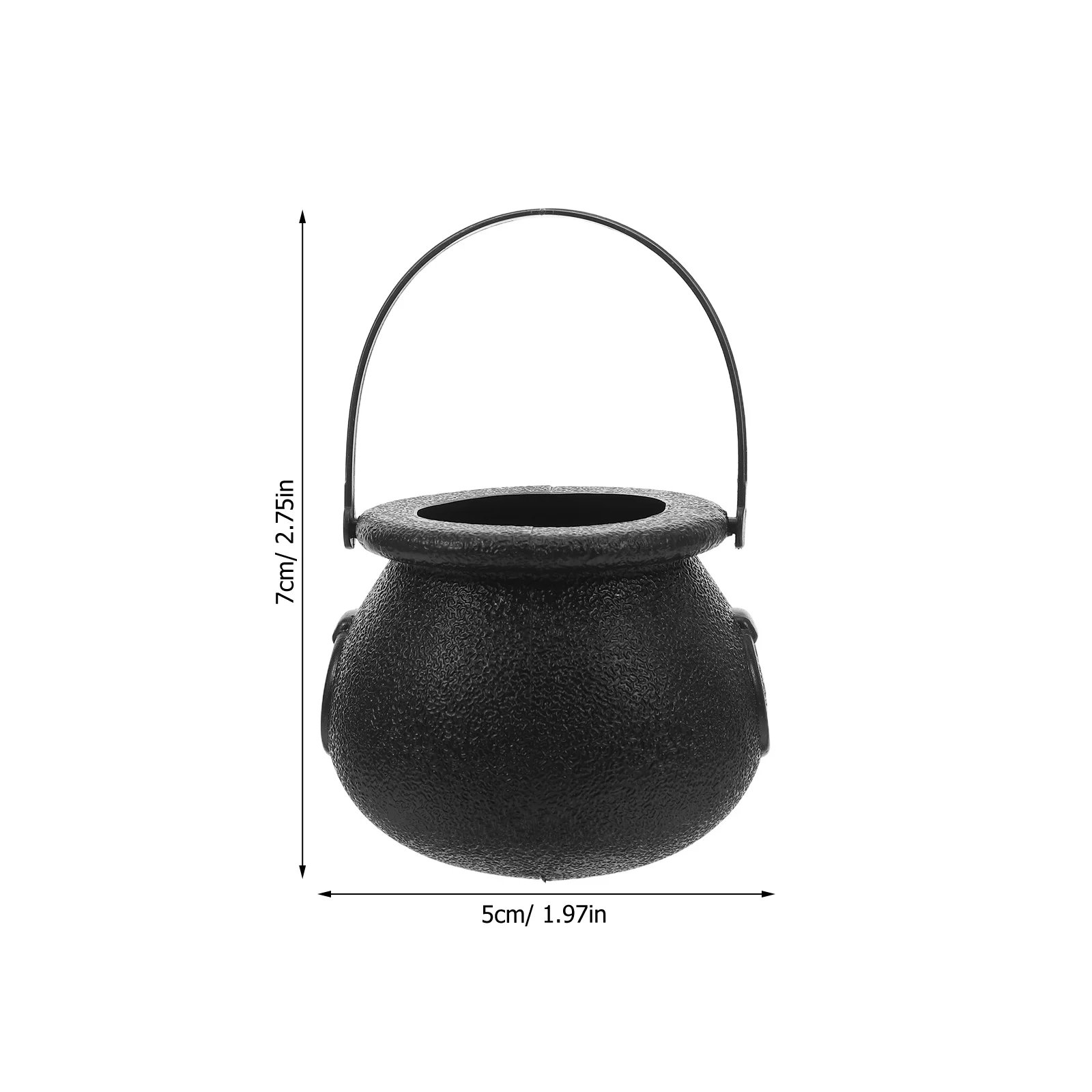 10 قطع من دلاء حلوى الهالوين السوداء الصغيرة، حوامل حلوى مرجل ساحرة مثالية لدلو الهالوين للأطفال