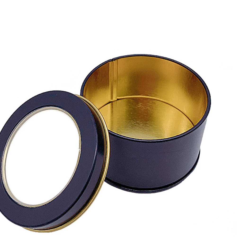 

4pcs Black Tinplate Storage Box Compact Sealed Tea Container For Tea Candy Jewelry U Disk Electronic Products Kitchen Bar