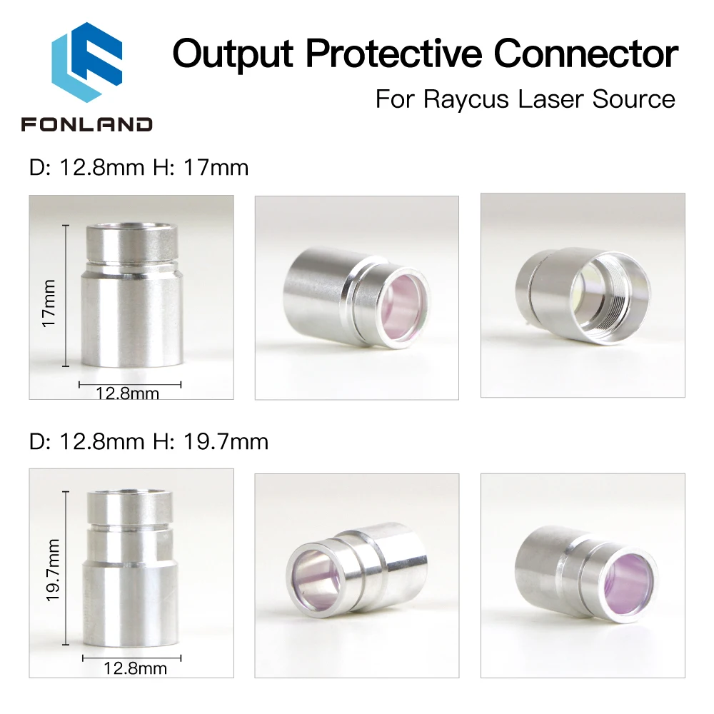 Fonland Fiber Laser Source QBH Output Connector Protective Window Lens Group for Raycus Laser Cutting Head and Source Cable