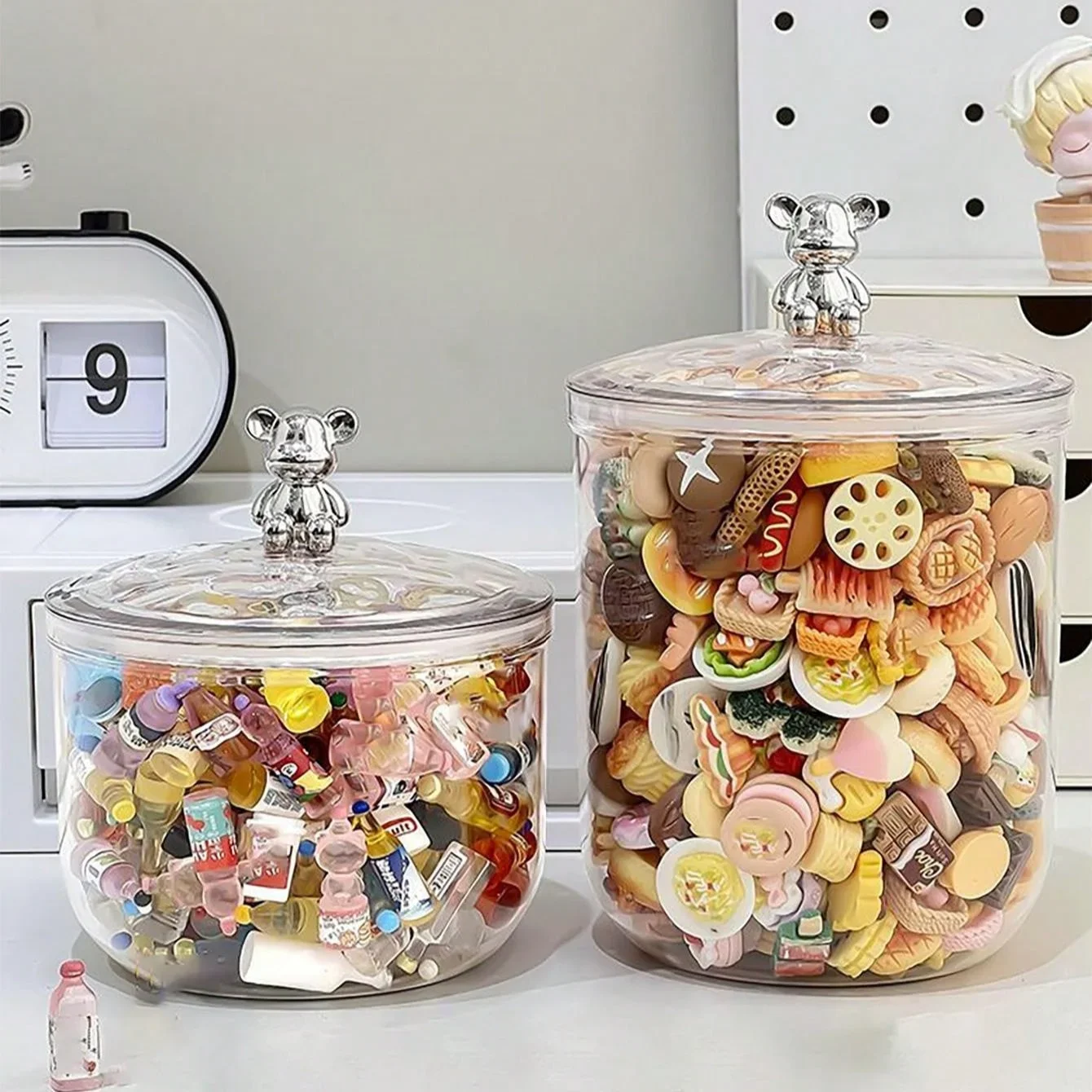1 Uds. Frascos de almacenamiento con tapas, cajas de almacenamiento de alimentos selladas, frascos de almacenamiento de plástico sellados, cajas de almacenamiento de dulces, cajas de almacenamiento de cocina