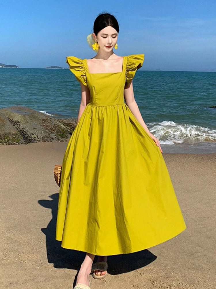 

Summer Vacation Long Dress Women Clothes Elegant Pretty Chic Solid Sexy Strap Backless Slim Maxi Party Prom Robe Mujer Vestidos