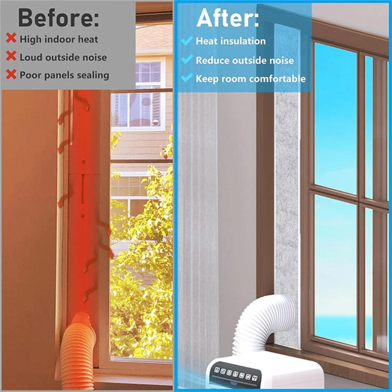 

ABFI Insulated Foam Panels For Portable AC Window Seal Kit, Sturdy & Thick Air Conditioner Insulating Panel