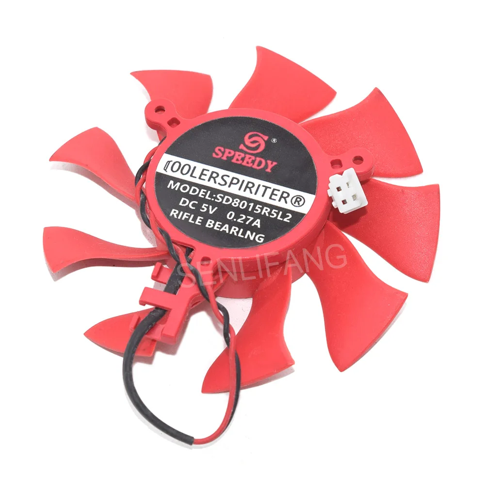 DC5V 0.27A 2Pin Cooling Fan SD8015R5L2