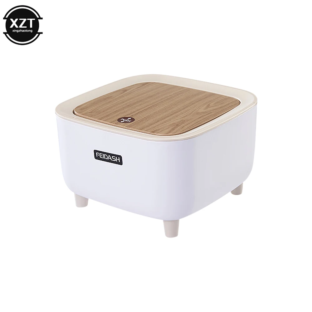 Mini Garbage Can Japanese Desktop Trash Can Simple Press Trash Storage Bin Cute Round Trash Can Car Dustbin Table Trash Bin