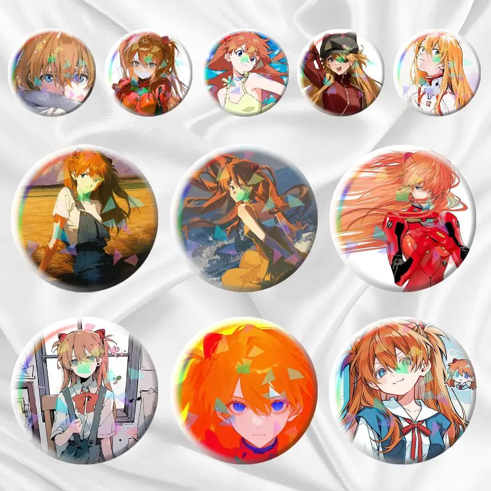 

Asuka Langley Soryu Asuka Anime Girl 75mm 44mm 25mm Brooch Backpack Hat Pins Accessories Toys Badge