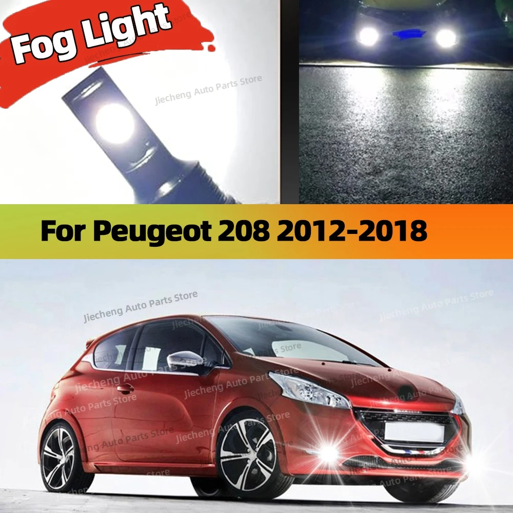 

2Pcs 5202 LED Car Fog Lights 6000K Bulbs Auto Fog Lamp For Peugeot 208 2012 2013 2014 2015 2016 2017 2018 Plug and Play