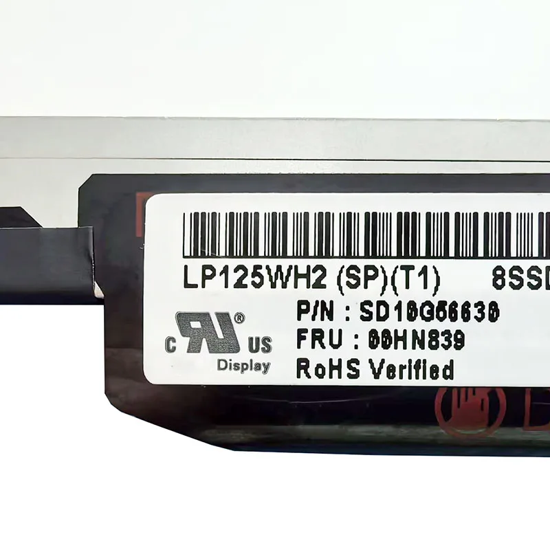 Laptop LCD Screen LP125WH2 SPT1 IPS 30-pins 1366×768 replacement display 12.5-inch matrix