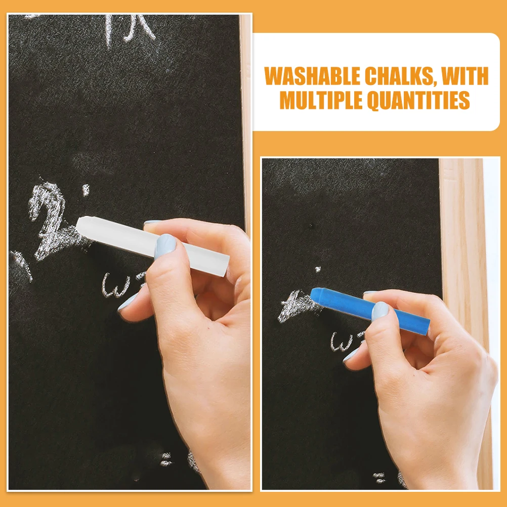 

12Pcs Dust Chalk Water Soluble Safe for Blackboard Sidewalk Drawing Washable Easy Grip Multi Use for Teachers