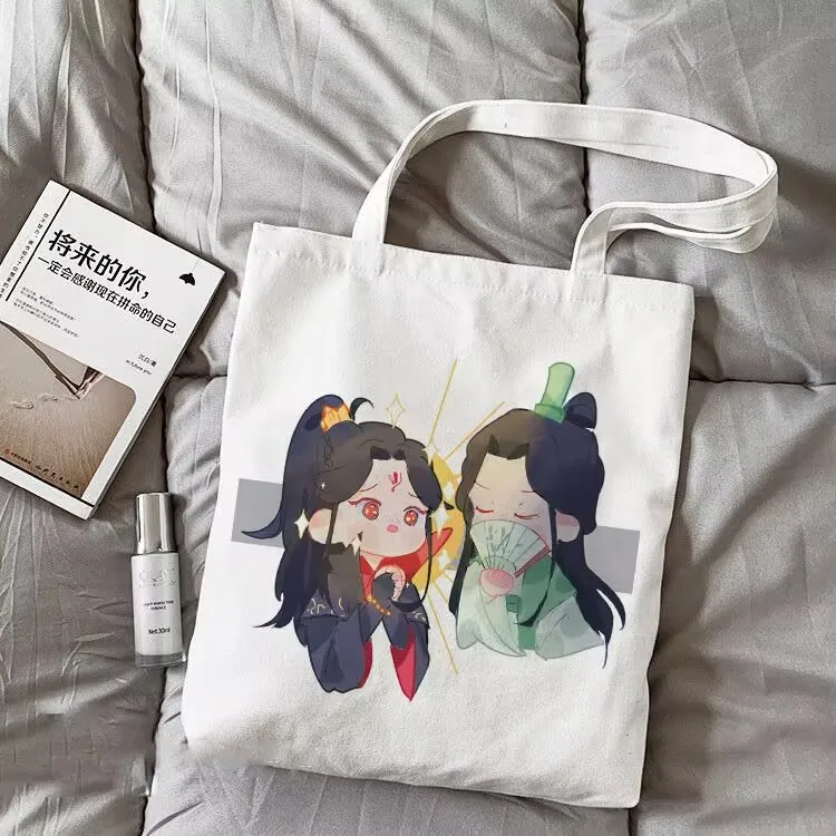 

"Scumbag Villain Self-rescue System" Peripheral canvas bag novel "Shen Qingqiu Luo Binghe" Custom handbag single-shoulder bag