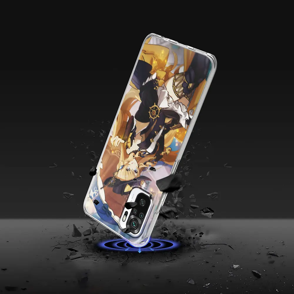 Navia Genshin Impact Bumper for Xiaomi Redmi 9 7 10 7A 10A 9A 9i 9T 10C 6 6A 8A 9C 8 10X 12 12C K20 TPU Soft Phone Case Cover