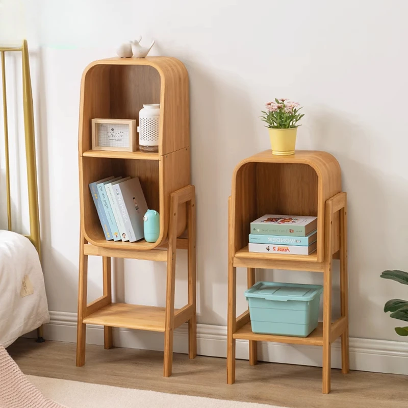 

Bookshelf floor-to-ceiling shelf integrated against the wall Children's household small bookcase Simple multi-layer bedside stor