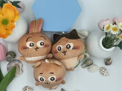 13cm Japanese Cartoon Beach jiyi Animated Plush Doll Usagi Keychain Pendant Hachiware Swimsuit Cute Plush Toy Girl Gift