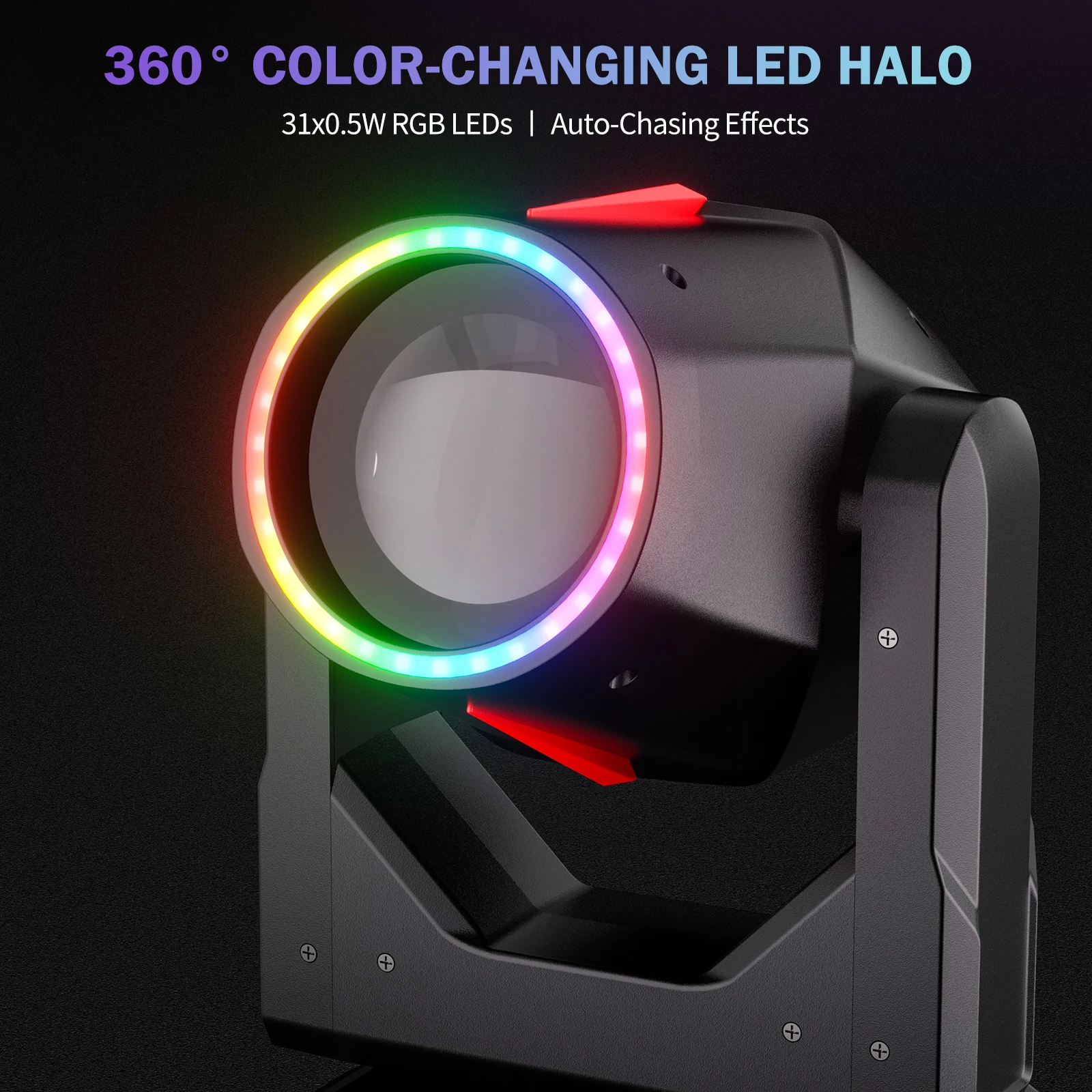 Datewink 295W LED Beam Moving Head Lights With RGB Halo DMX512 Gobo Zoom Stage Lighting For DJ Disco Party Wedding Nightclub Bar
