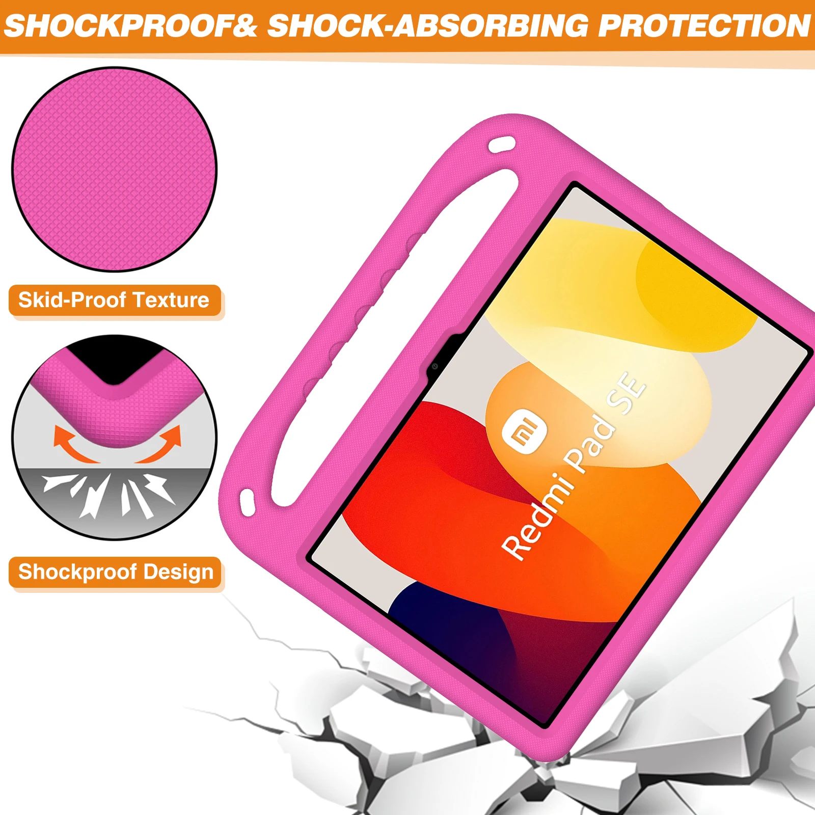 Funda protectora a prueba de golpes para Xiaomi Pad 6 Pro Pad 5 4 Plus, soporte de mango seguro para niños, funda para tableta Redmi Pad SE, 11"