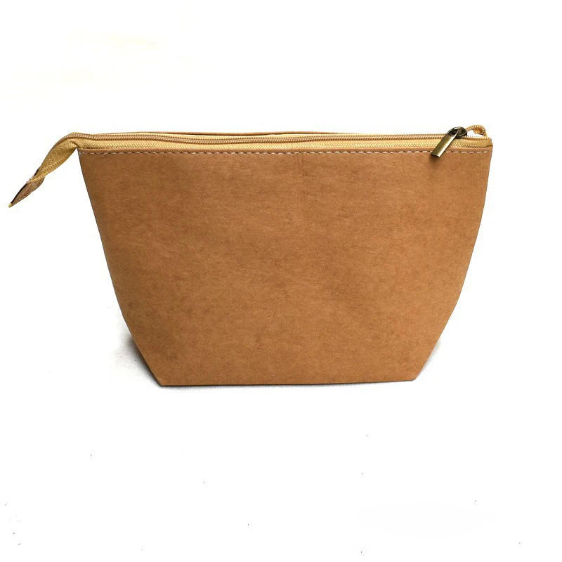 

DHL50pcs Cork&Kraft Paper Triangle Shaped Solid Travel Wash Makeup Bag Outdoor