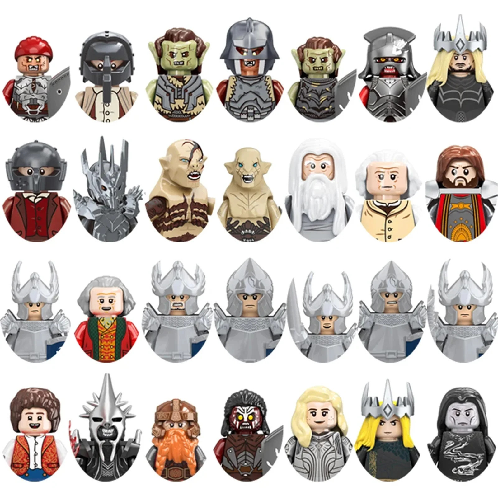 

Classic fantasy adventure movie Medieval Ring Popular Movie Wizard Magician Elf Dwarf Toys Building Block Building Block Set