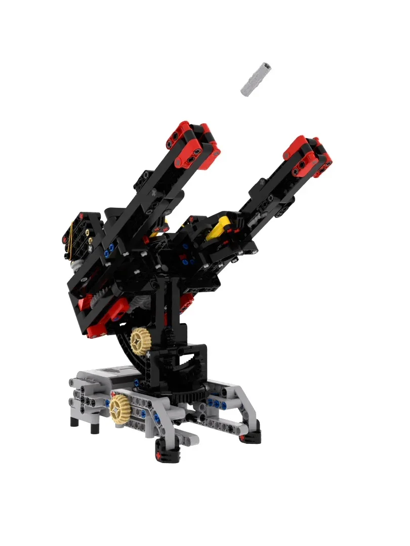 MOC Anti-aircraft ปืนหุ่นยนต์รุ่นเทคโนโลยี Building Block ประกอบมอเตอร์ไดรฟ์ Fire กระสุนของเล่นเพื่อการศึกษาอิฐของขวัญ