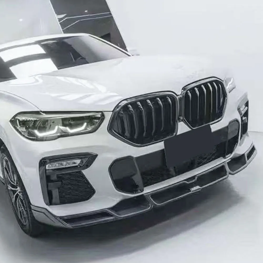 For BMW X6 G06 2019-2022 Front Bumper Front Iip Splitter Diffuser Spoiler Protective Cover High-Quality Carbon Fiber Material L