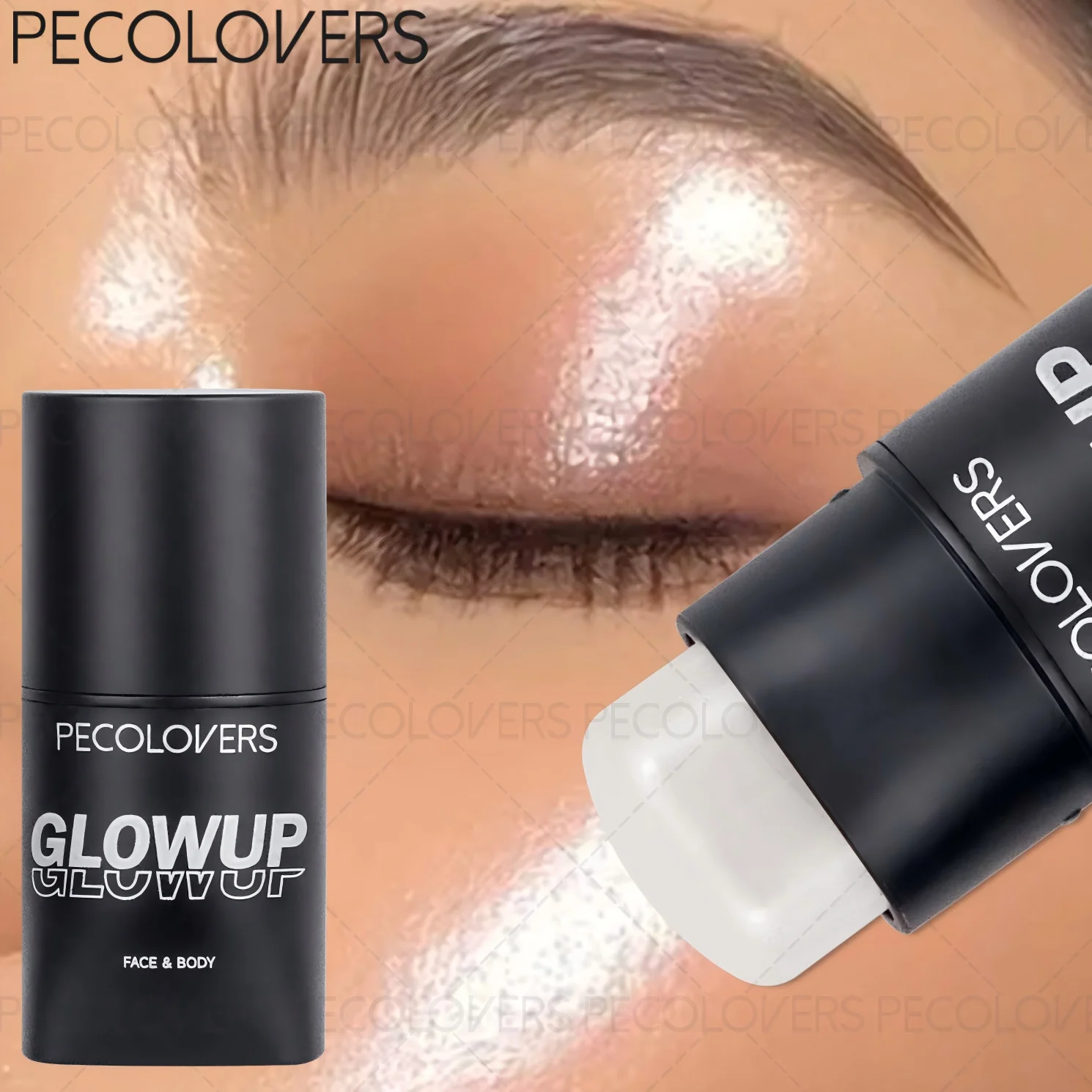 1 barra de maquillaje portátil, herramienta facial resistente al agua, ideal para uso en viajes, rosa y roja, maquillaje facial