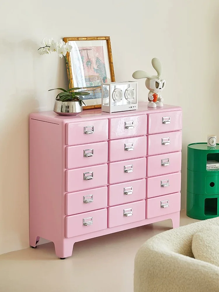 

Modern Living Room Cabinet Retro Bedroom Four-layer Chest of Drawers Sideboards Home Locker Metal Drawer Storage Cabinet Buffet