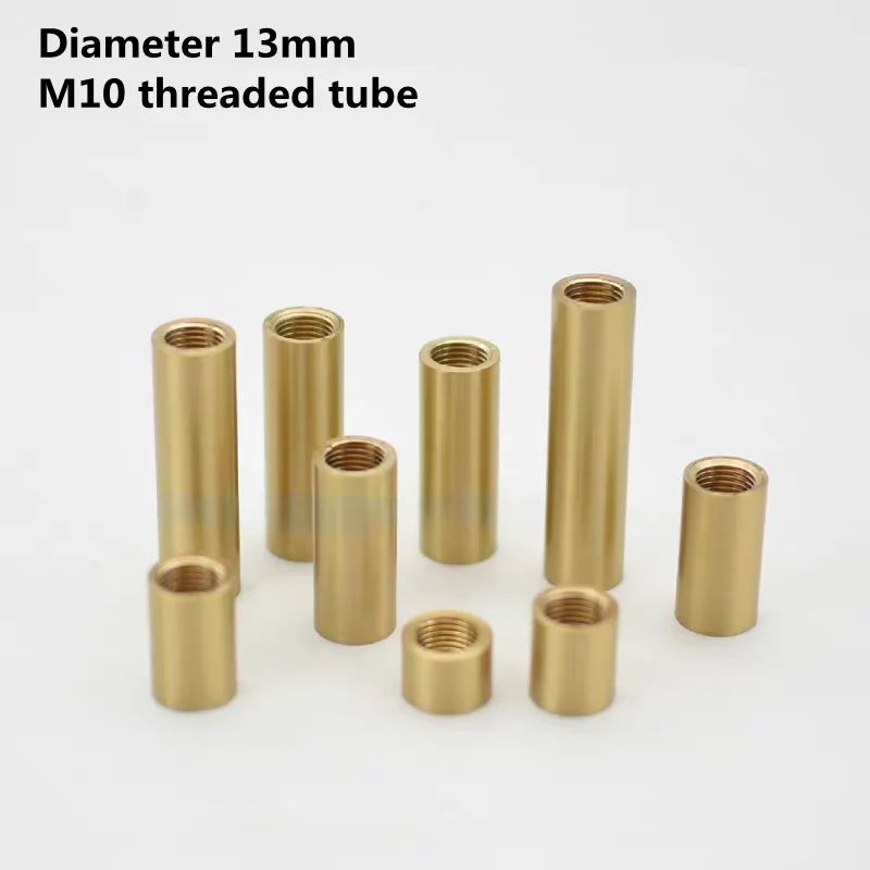 M10 hollow tooth tube diameter 13MM all copper inner tooth tube table lamp pendant brass DIY lighting accessories tooth rod