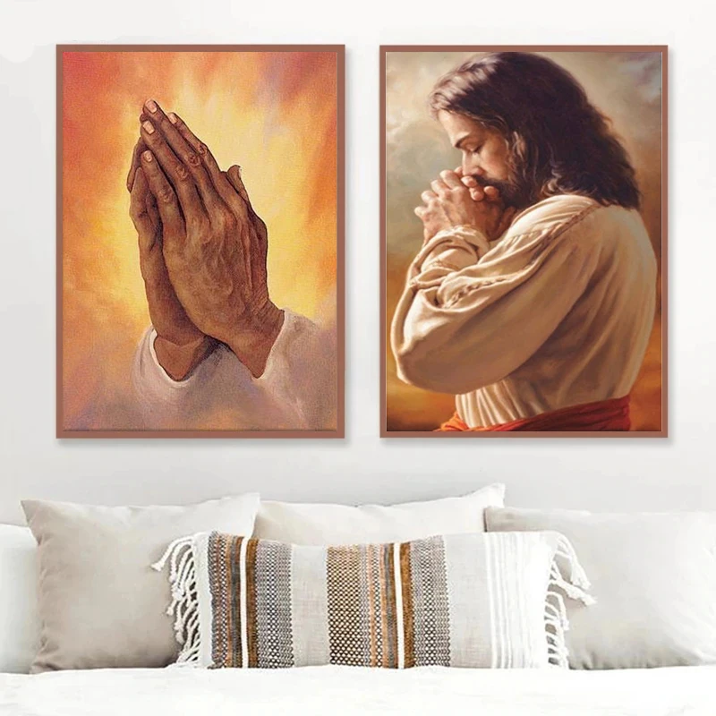 

Jesus Christ Poster Print Paintings Canvas Modern Jesus Mary Wall Art Picture Modern Home Decoration Picture Living Room Decor