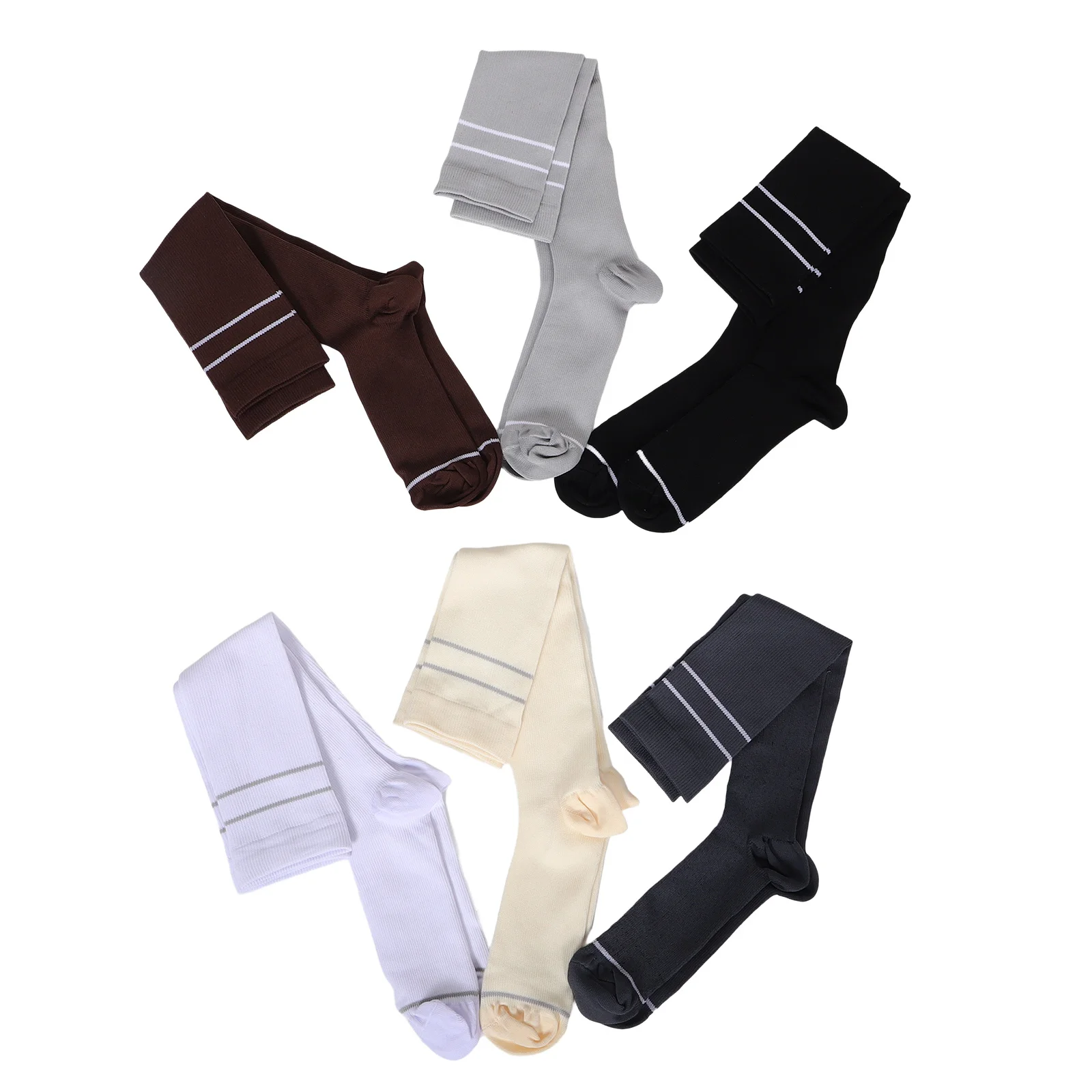 

6Pairs Sports Compression Socks for Women Athletic Knee High Pressure Socks for Running Cycling Nursing Pregnancy Warm Gradual