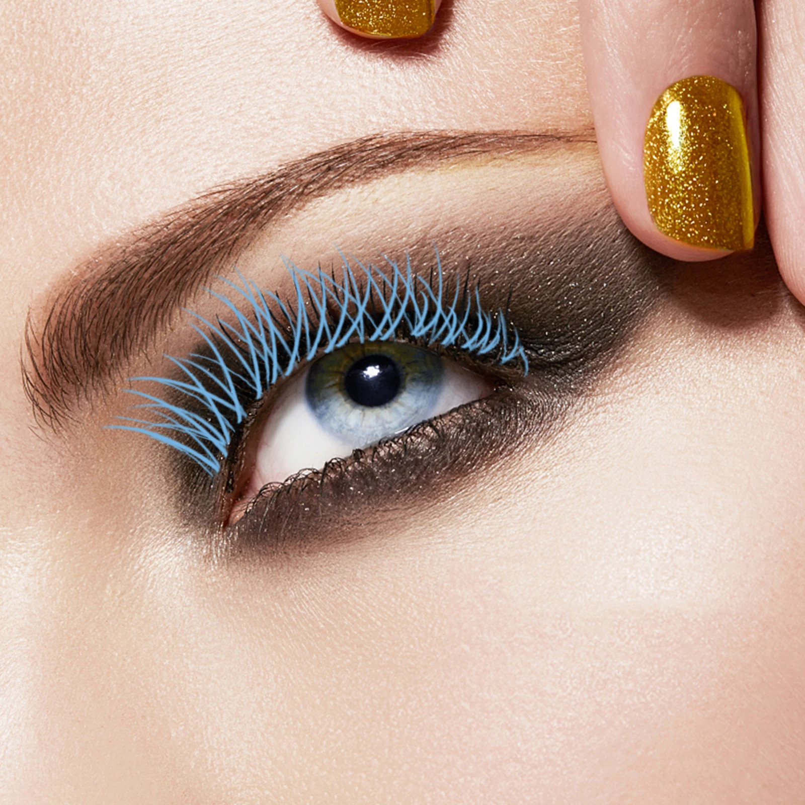 

Fluorescent False Eyelashes Extensions Fake Designer Clusters Individual Makeup Faux Coloured Colored Colourful Dense Miss