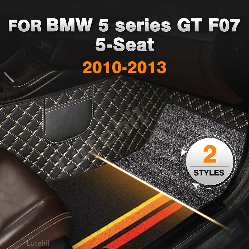 Double Layer Car floor mats for BMW 5 series GT F07（5 Seats）2010 2011 2012 2013 Custom auto foot Pads interior accessories