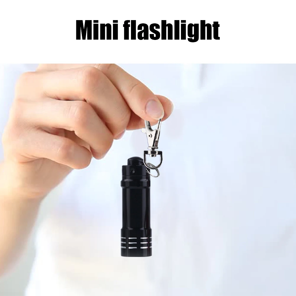 Camping Mini Torch Aluminum Pocket Keychain Hiking 3 LED Light Flashlight Lamp Outdoor Car Maintenance Ornaments