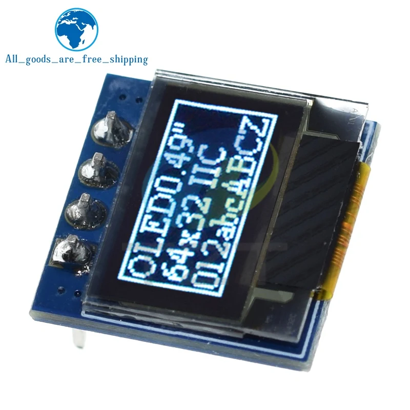 TZT 0.49 Inch OLED Display LCD Module White 0.49