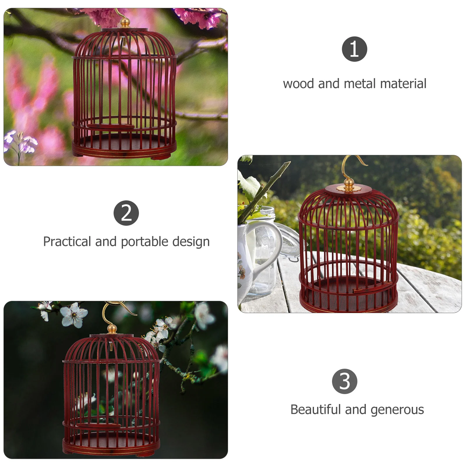 Pet Cage Hanging for Small Animals Decorative Bird outside Ornament Inflatables Children
