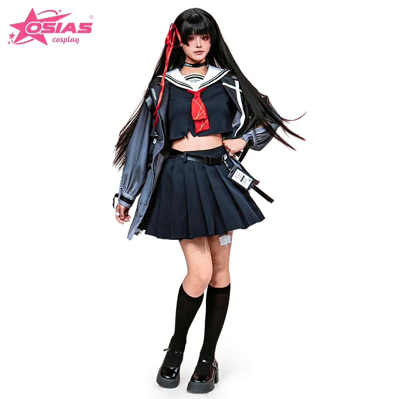 

Wuthering Waves Chisa Cosplay Costume With School Uniform Style