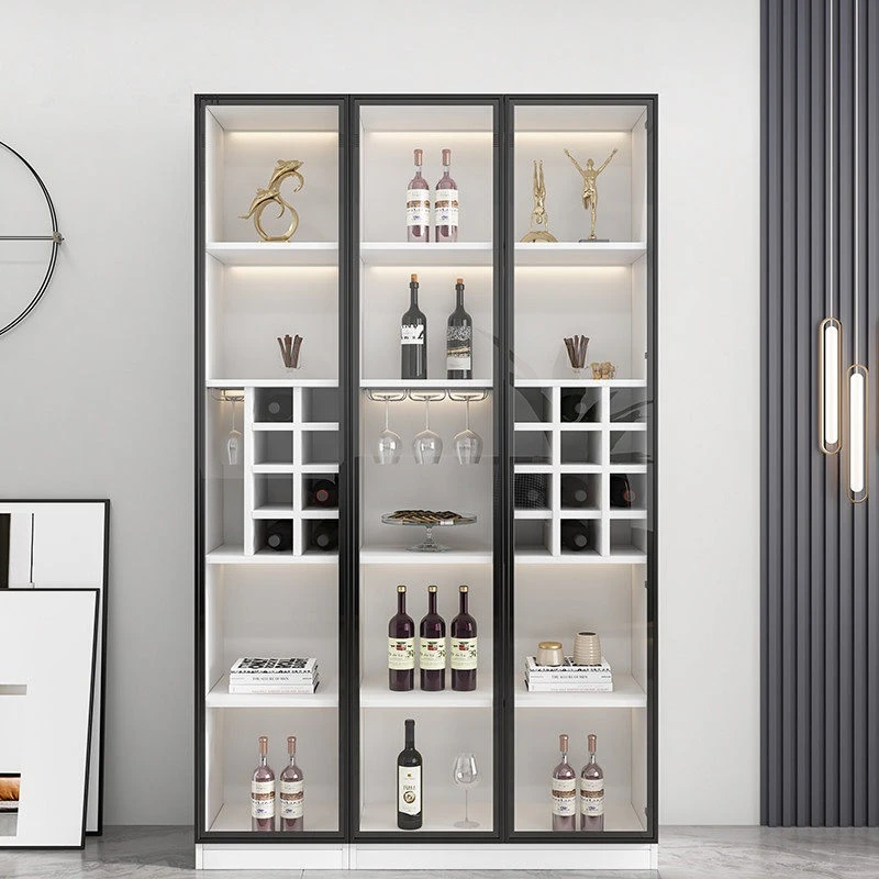 

Household simple wine cabinet display against the wall modern living room wine cabinet light luxury minimalist szafka Furniture