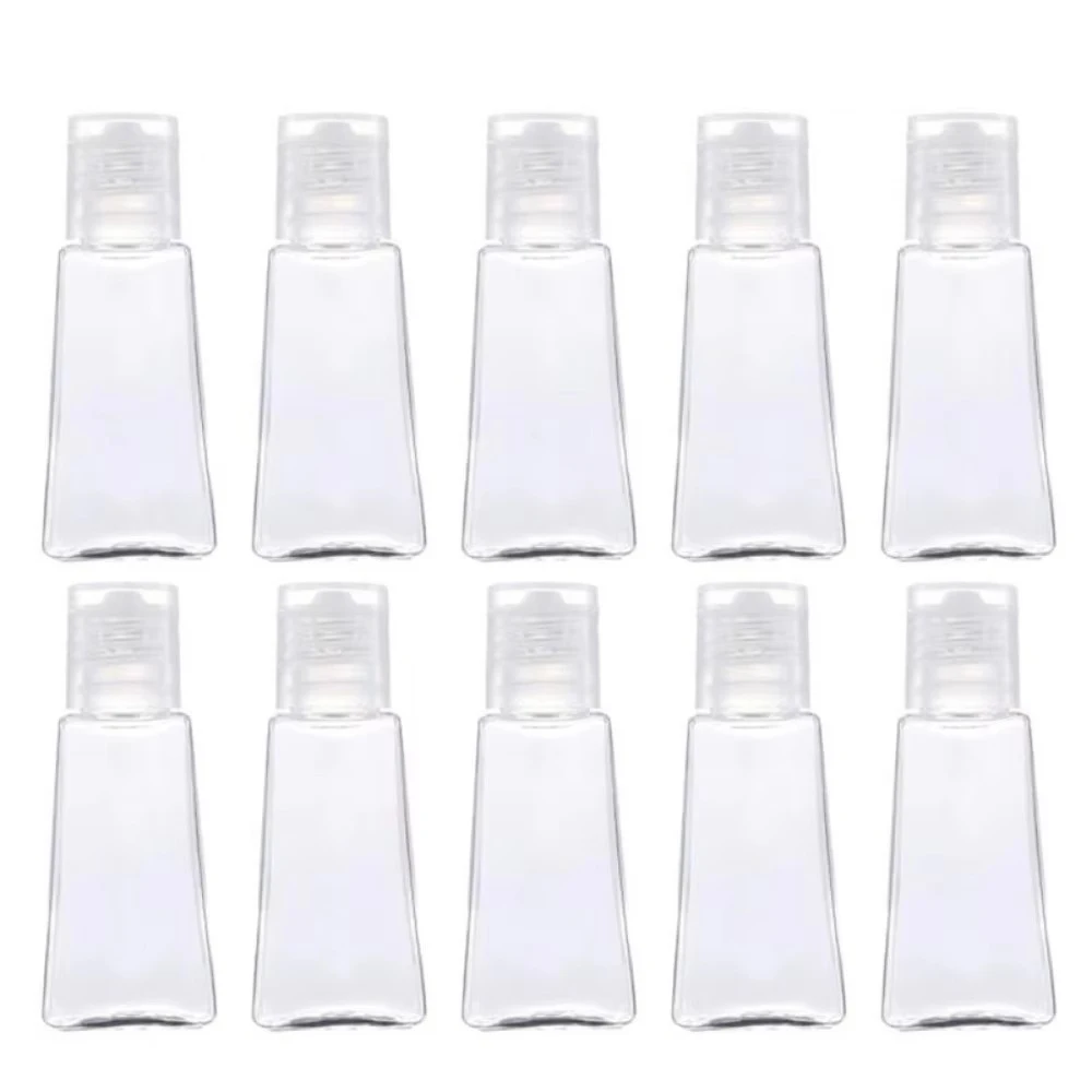 30/60ml Empty Refillable Bottle Flip Cap Portable Trapezoidal Plastic Bottles Travel Bottle Cosmetic Lotion Squeeze Bottles