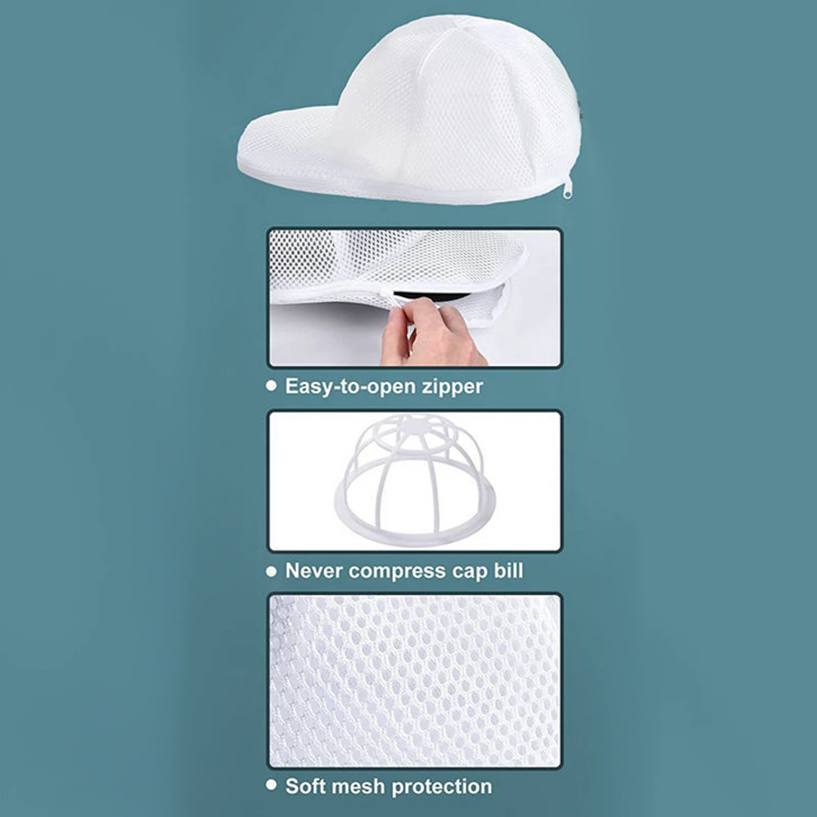 Hat Washer Portable Multifunctional Baseball Cap Cleaner Washing Hat Cage Protector Hat Shaper for Washing Machine or