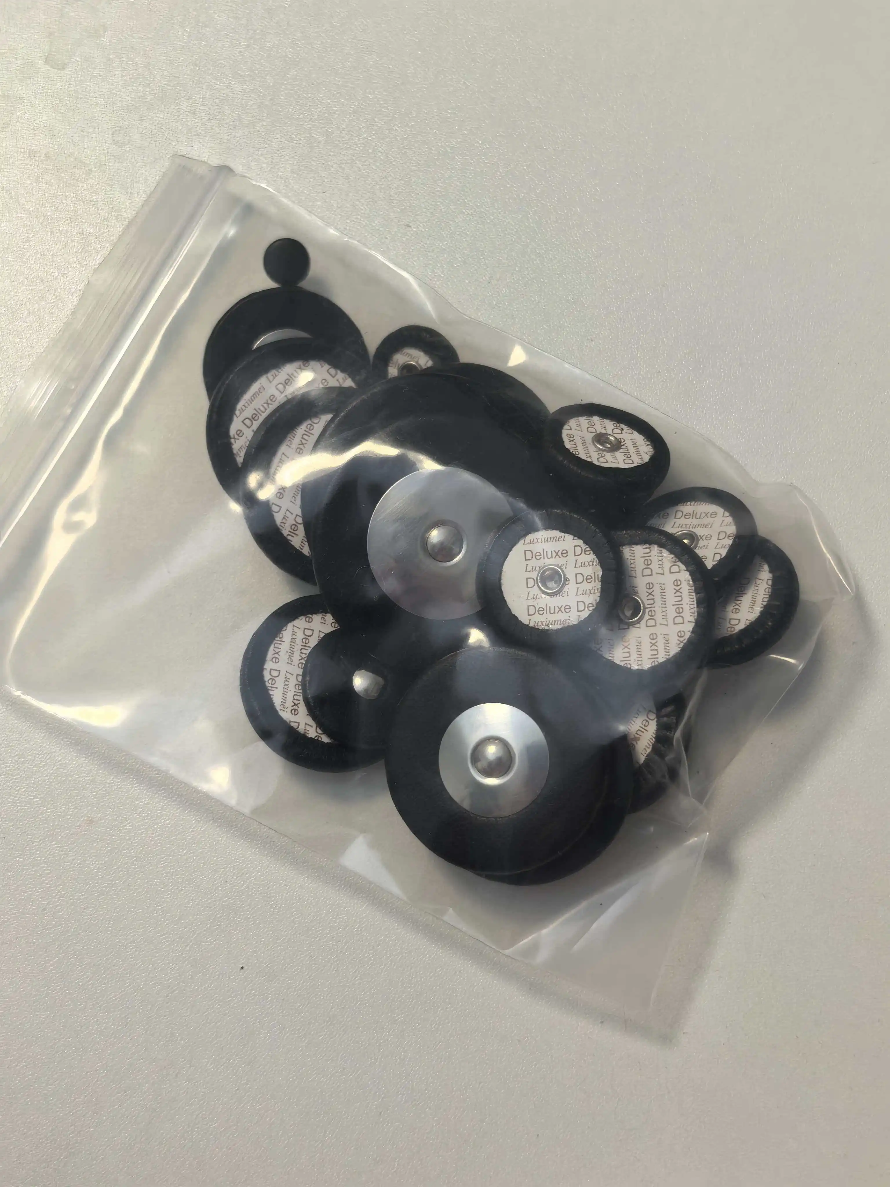 

5 Set Genuine Leather Alto Saxophone Pads Black Parts for Musical Instrument Maintenance