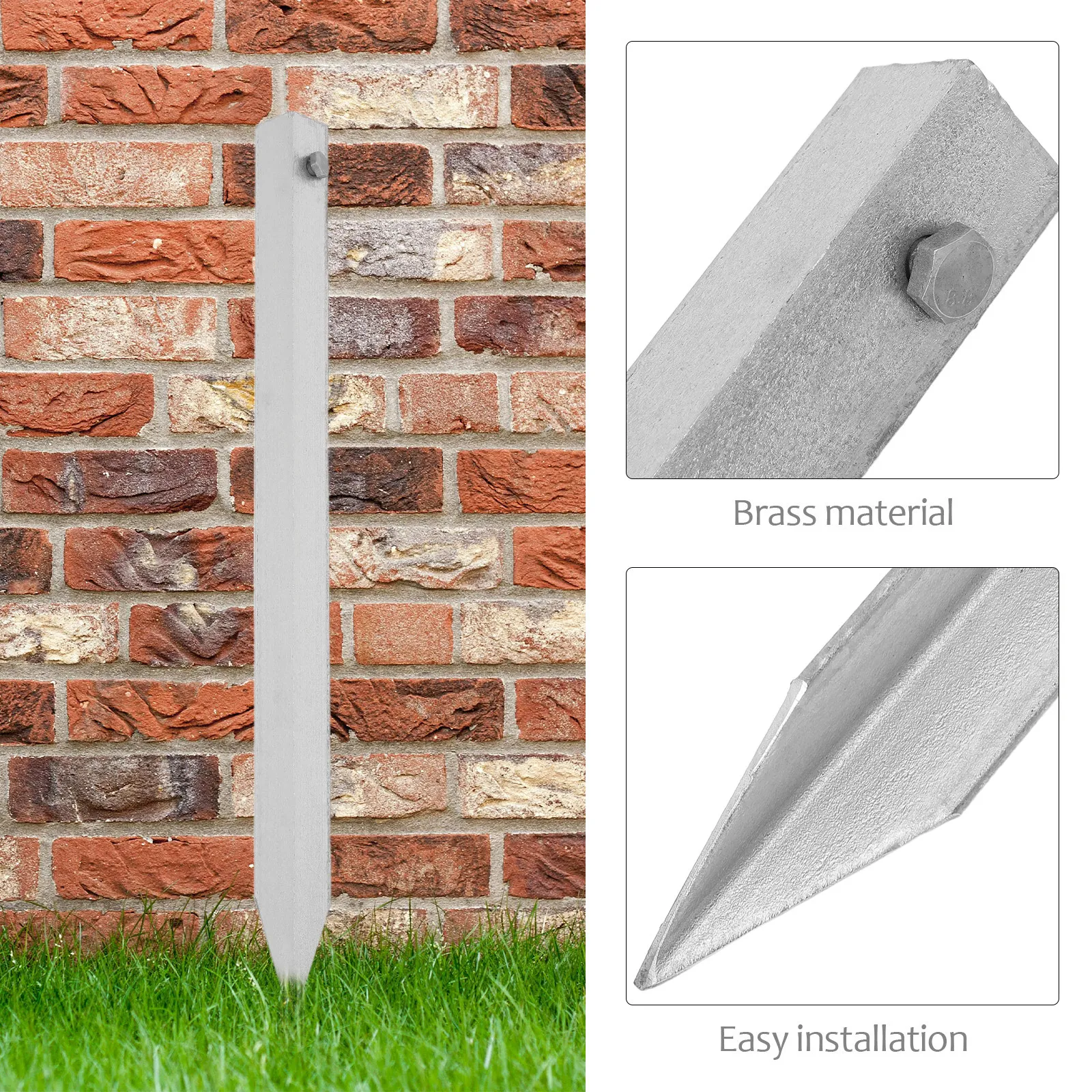 

Galvanized Grounding Rod for House Electrical Box 19.7 Inch Rust Resistant Earthing Stake Lightning Protection Electric Fence